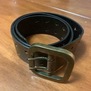 3/$20 Italian Made Brown Leather 2 Prong Belt